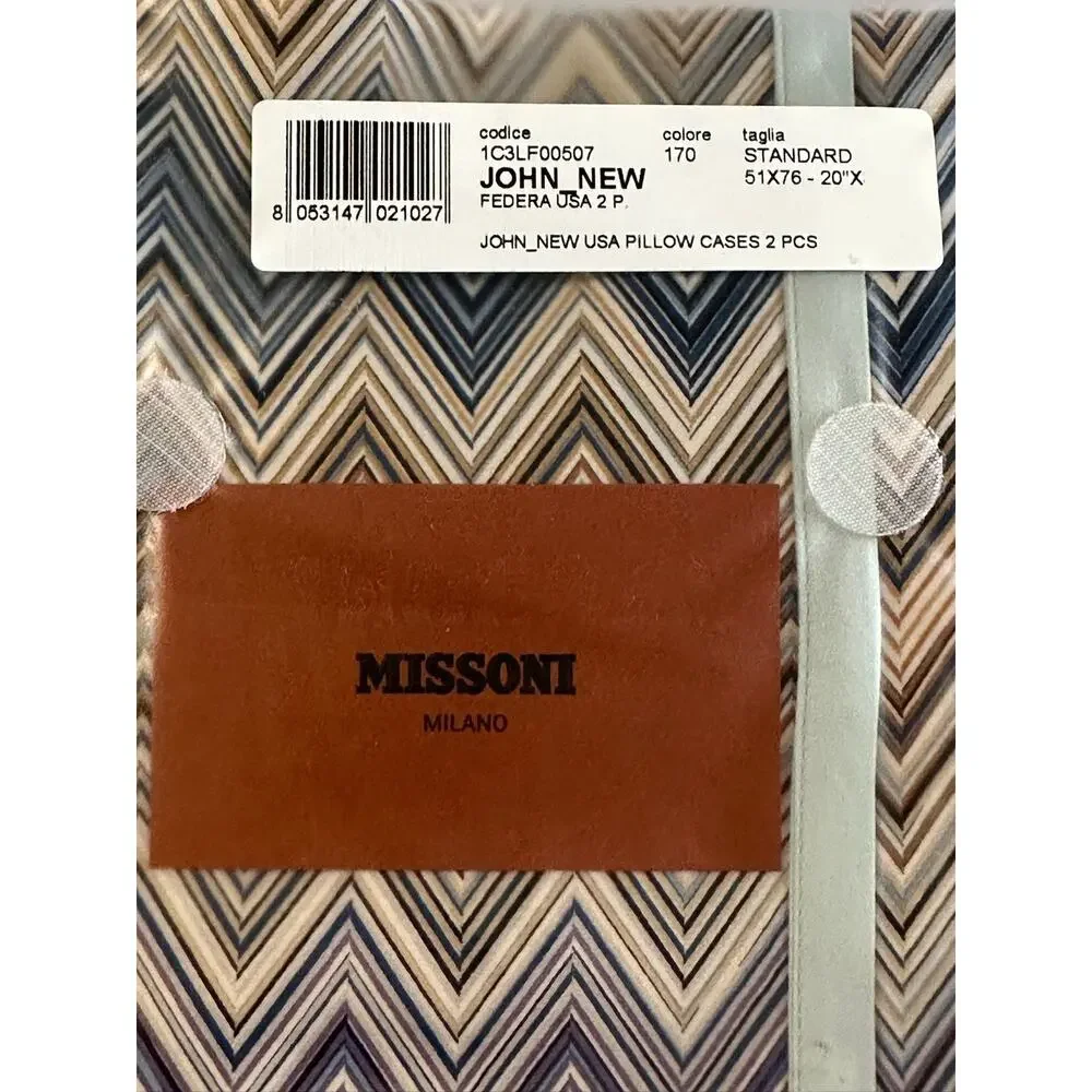 MISSONI JOHN NEW DUVET COVER SET PILLOWCASES